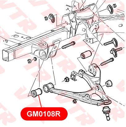 Сайлентблок нижнего рычага для Hummer H3 2005-2010 GM0108R Vtr