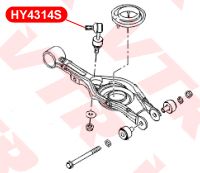 Тяга стабилизатора задней подвески зад лев  4314 HY4314S Vtr