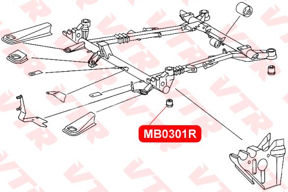 Сайлентблок балки передний для Mercedes Benz Vito (638) 1996-2003 MB0301R Vtr