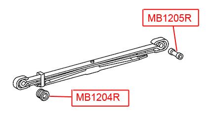 Втулка задней рессоры для Mercedes Benz Truck 16-26 >1996 mb1205r Vtr