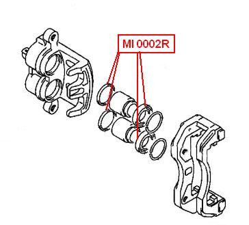 Ремкомплекты Суппорт пер VTR MI0002R  MMC Pajero,Pajero Sport,Outlander MB858404, HR891004,MB857840 MI0002R Vtr