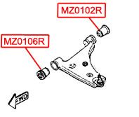 Сайлентблок переднего рычага задний для Mazda 626 (GD) 1987-1992 mz0106r Vtr