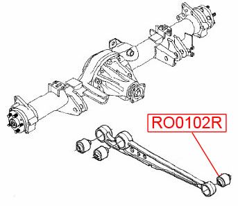 Сайлентблок заднего продольного рычага для Land Rover Discovery II 1998-2004 ro0102r Vtr