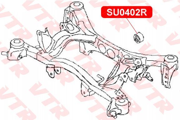 Сайлентблок задней балки для Subaru XV (G24) 2017> SU0402R Vtr