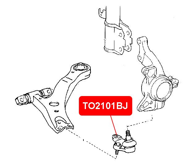 Опора шаровая правая передней подвески для Lexus ES (CV3) 2001-2006 to2101bj Vtr