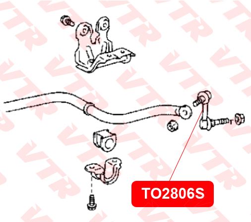 Стойка переднего стабилизатора левая для Lexus IS 250/350 2005-2013 TO2806S Vtr