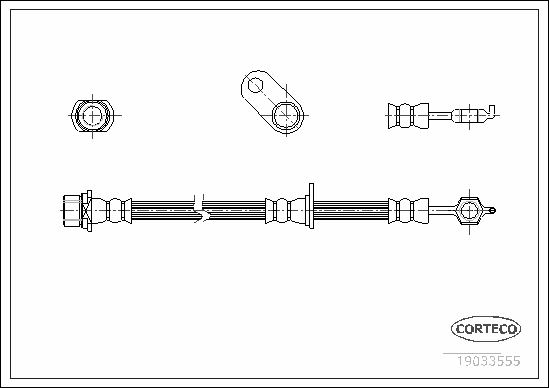 Тормозной шланг 19033555 Corteco