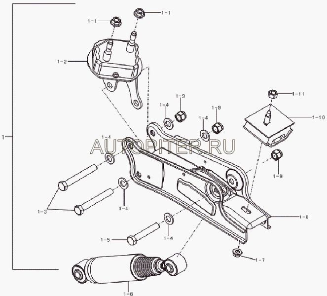 Опора кронштейна задней подвески LF BREEZ l2915140 Lifan