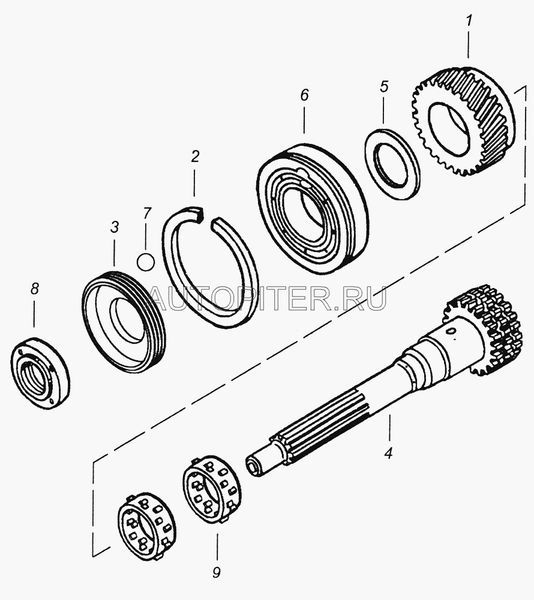 Шестерня первичного вала КПП КамАЗ (ОАО КамАЗ) 1541770050 Камаз
