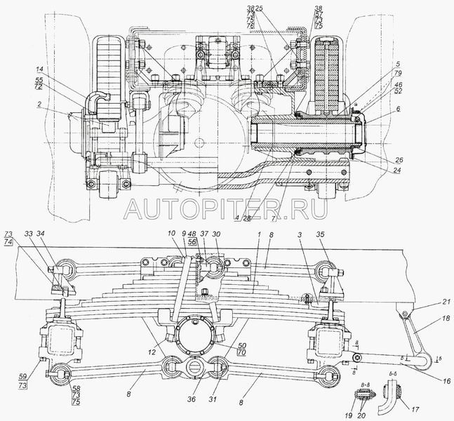 Стойка ста�билизатора /задний подвески/КАМАЗ-6520,6460,6522,4308 65202916060 Камаз