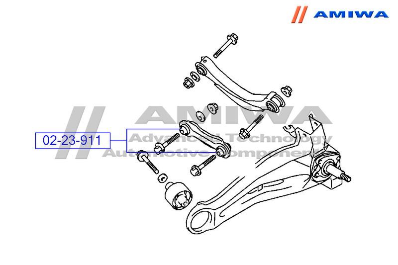 Сайлентблок тяги для Mitsubishi Lancer (CS/Classic) 2003-2008 0223911 Amiwa