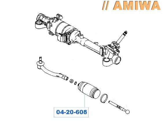 ПЫЛЬНИК РУЛЕВОЙ РЕЙКИ                              0420608 Amiwa