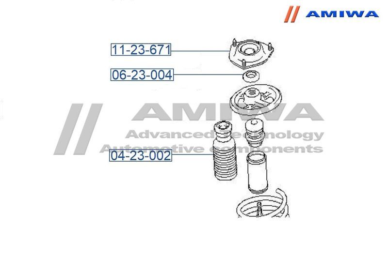 ПЫЛЬНИК ПЕРЕДНЕГО АМОРТИЗАТОРА 0423002 Amiwa 0423002 Amiwa