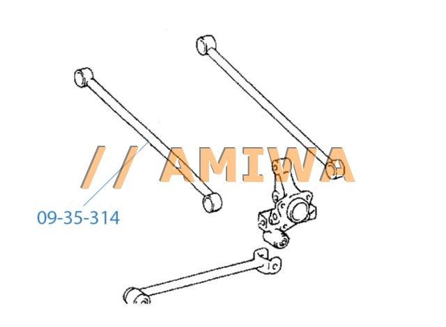 Тяга задняя поперечная для Toyota Highlander I 2001-2006 0935314 Amiwa