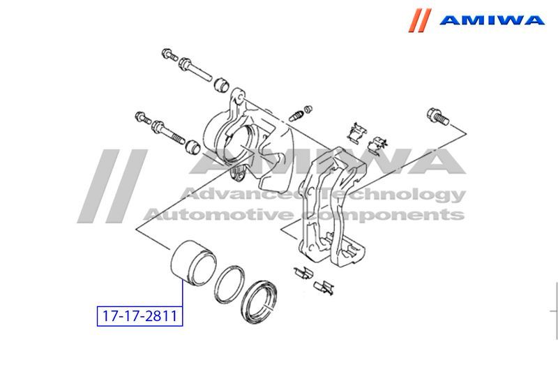 Поршень переднего суппорта для Suzuki Grand Vitara 2005-2015 17172811 Amiwa