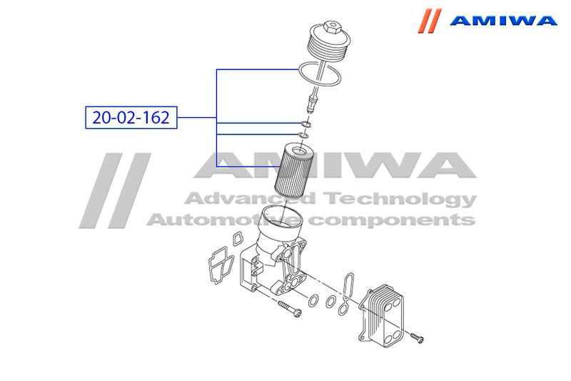 Фильтр масляный двигателя 2002162 Amiwa