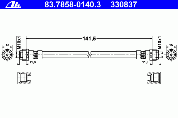 Тормозной шланг 83.7858-0140.3 Ate