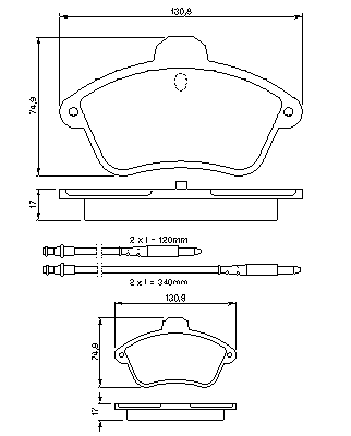 Комплект тормозных колодок, дисковый тормоз 0 986 460 957 Bosch