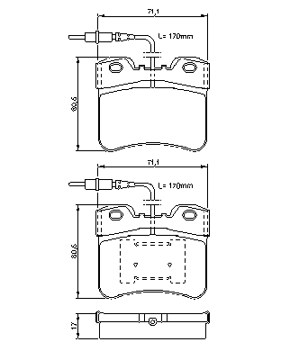 Комплект тормозных колодок, дисковый тормоз 0 986 461 130 Bosch