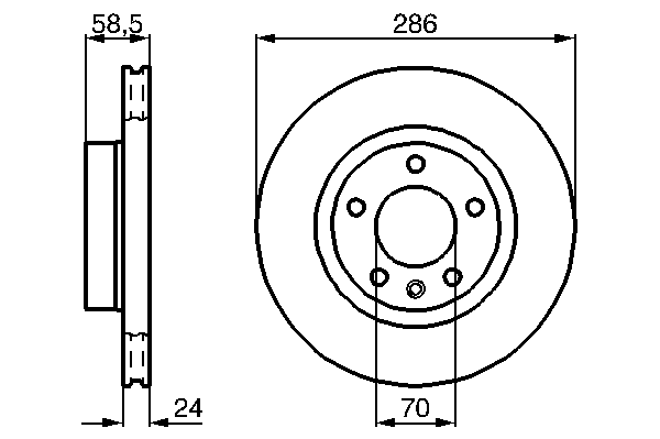 Тормозной диск 0 986 478 594 Bosch