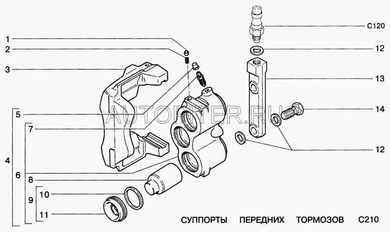 Стопор ПТЦ с пруж.2101-07 (4+4) 21013501060 Автоваз