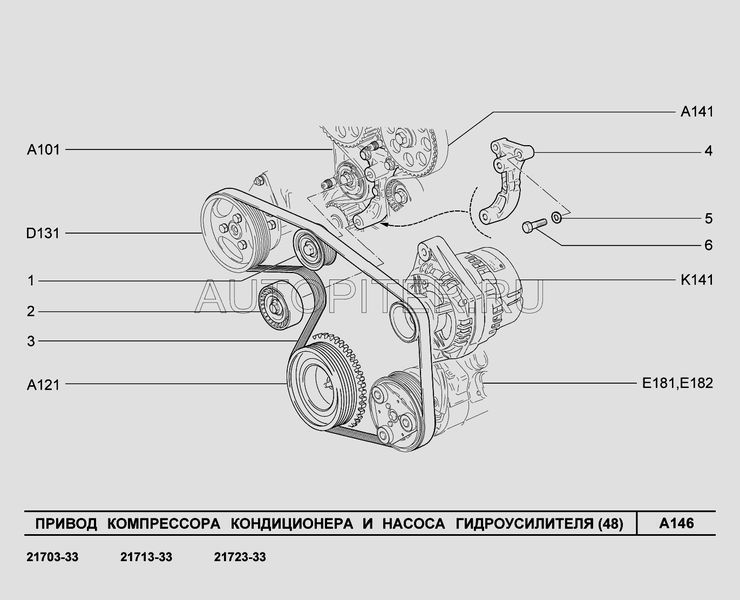 Ремень привода вспомогательных агрегатов 21700104102030 Автоваз