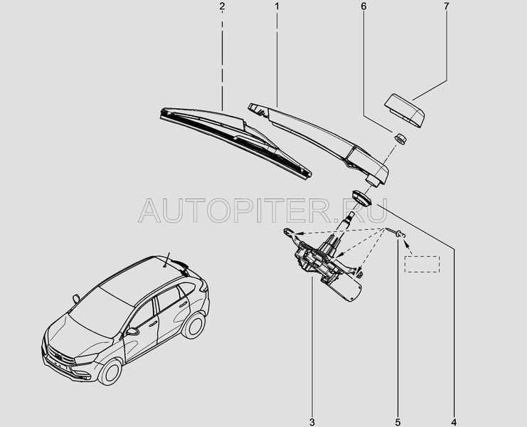 Моторедуктор с кронштейном 287105483r Автоваз