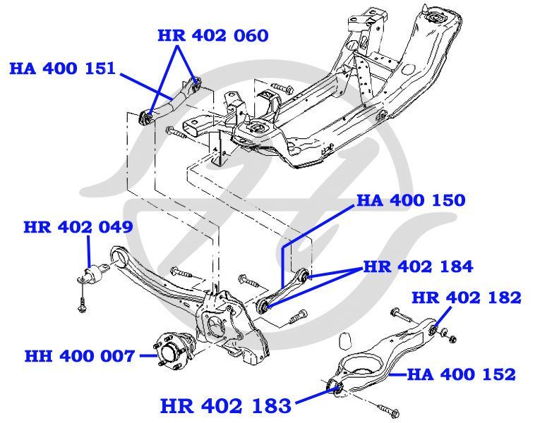 Сайлентблок рычага HR402183 Hanse