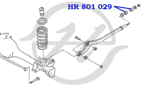 Сайлентблоки Nissan Patrol Y61 54476-01J00, MTS086, HR801029, 54476-VC000 HR801029 Hanse