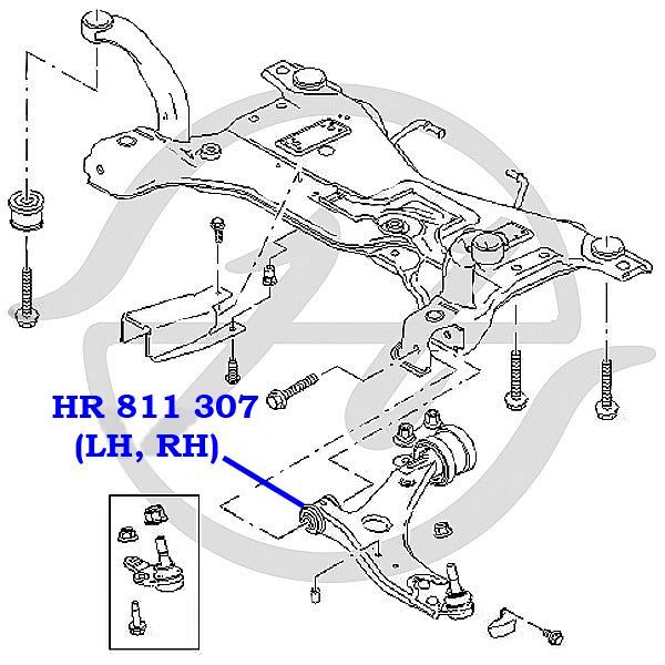 Сайлентблок переднего рычага передний для Ford C-MAX 2010> hr811307 Hanse