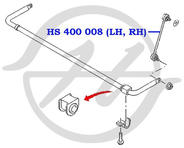 Тягастойка стабилизатора Ford Mondeo задняя леваяправая HS400008 Hanse