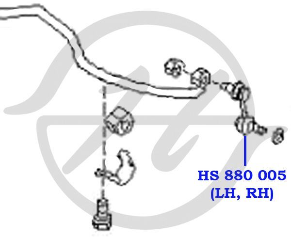 Стойка переднего стабилизатора для Subaru Legacy (B12) 1998-2003 HS880005 Hanse