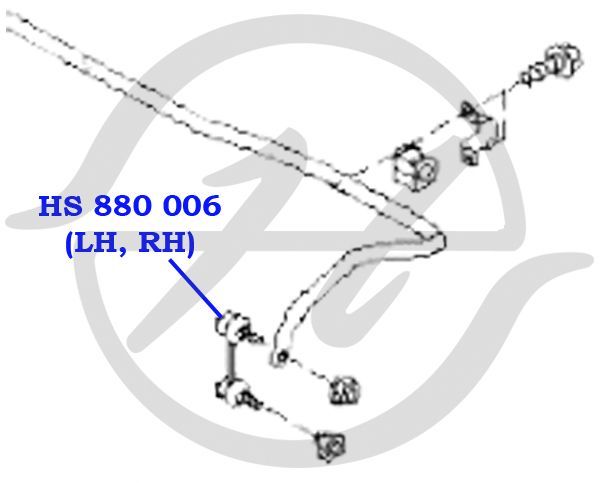 Тяга/стойка стабилизатора HS880006 Hanse