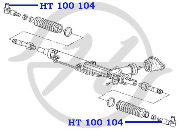 Наконечник рулевой для VW Passat [B5] 2000-2005 HT100104 Hanse