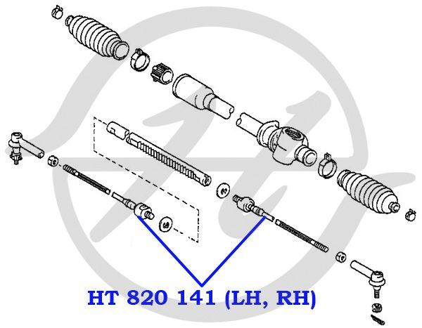 Тяга рулевая Toyota Corolla AE/EE/CE100 92- HT820141 Hanse