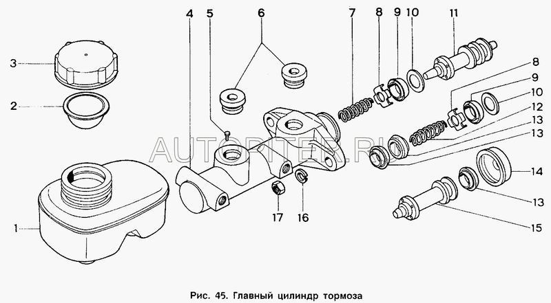 Цилиндр тормозной главный с бачком 2126            21263505010 Иж