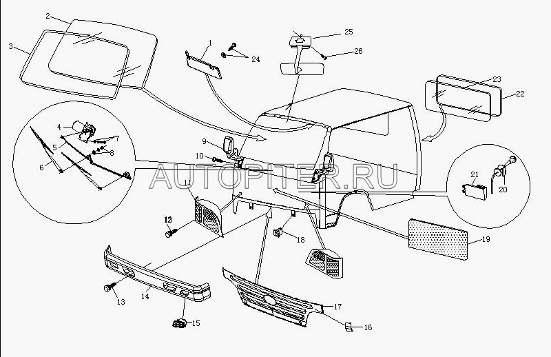 ТЯГА СТЕКЛООЧИСТИТЕЛЯ BAW 1065 ЕВРО2/3 СТАРА�Я КАБИНА bp19955250103 Baw