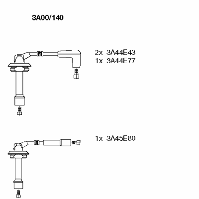 Комплект проводов зажигания 3A00/140 Bremi