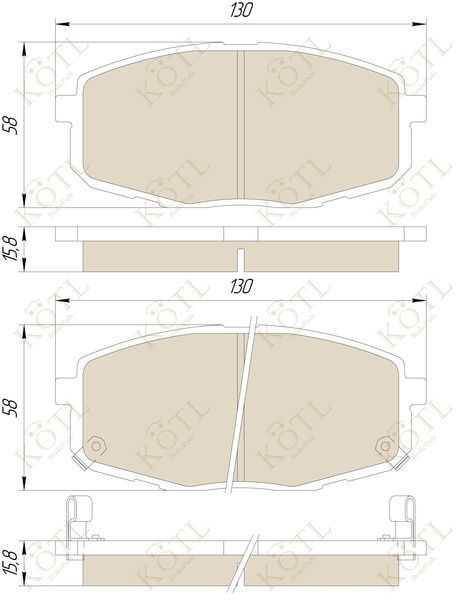 Тормозные колодки 3342kt KoTL