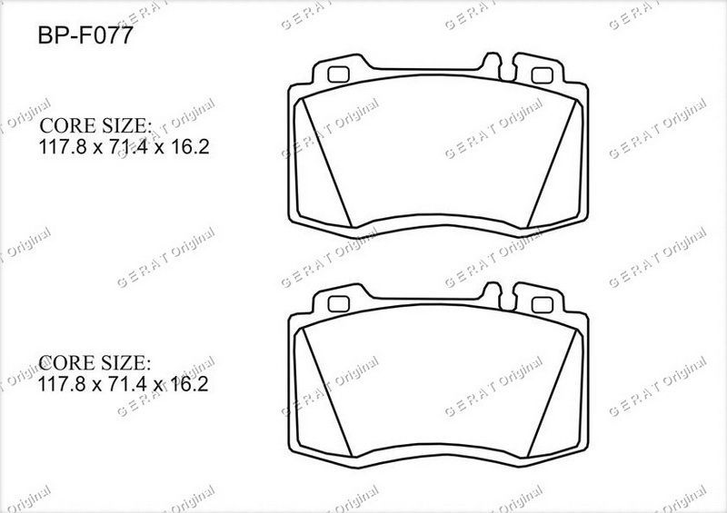 тормозные колодки premium                          bpf077 Gerat