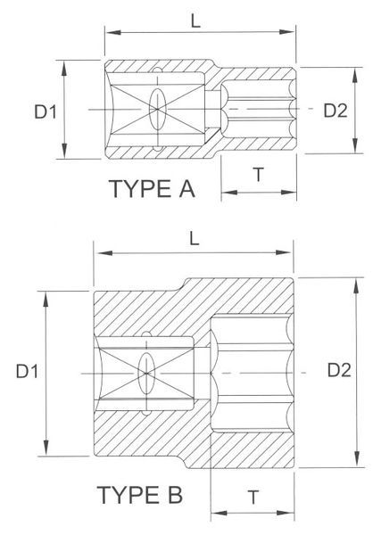 Торцевая головка 3/8"-11мм,6-гр,хром LICOTA n3011 Licota