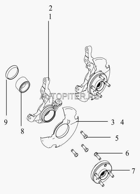 Подшипник ступицы передний МК 1014003273 Geely