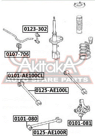 Кулак поворотный задний правый для Toyota Corolla E11 1997-2001 0101081 Asva