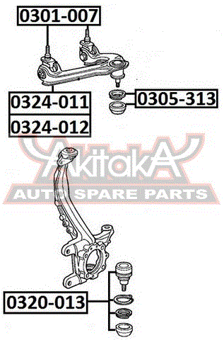 Рычаг передний верхний правый для Honda Accord VI 1998-2002 0305313 Asva