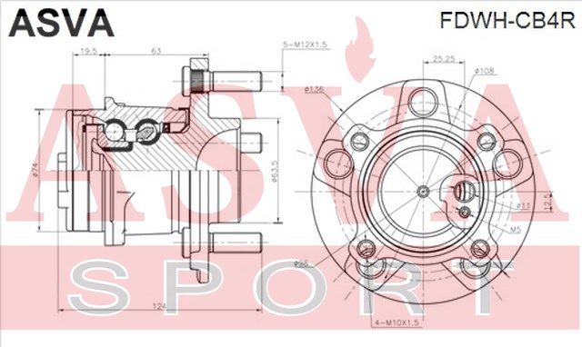 Ступица колеса FDWHCB4R Asva