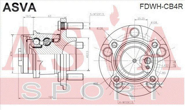 Ступица колеса FDWHCB4R Asva