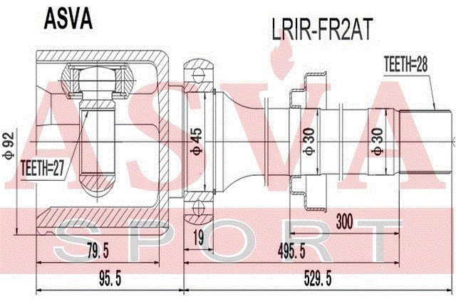 Шарнирный комплект LRIRFR2AT Asva