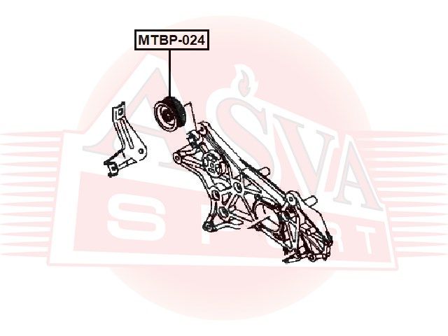 Ролик дополнительный руч. ремня для Mitsubishi Pajero/Montero Sport (KS) 2015> MTBP024 Asva