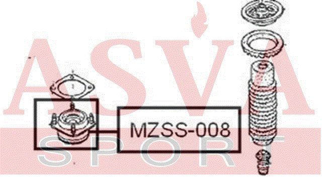 ОПОРА АМОРТИЗАТОРА ПЕРЕДНЯЯ MZSS008 Asva