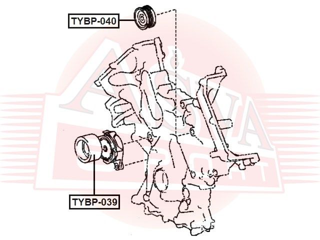 РОЛИК ОБВОДНОЙ ПРИВОДНОГО РЕМНЯ TYBP040 Asva